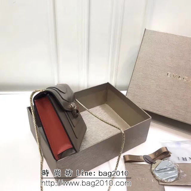 BVLGARI寶格麗 專櫃新款 蛇頭扣環 單層蛇頭包 鏈條單肩斜挎包 B283558 FYD1308